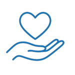 icono corazón + mano artesanal