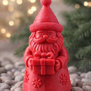 vela santa claus roja decorativa artesanal