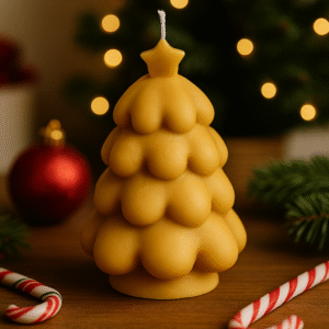 Vela Árbol de Corazones Dorado – Luz de Costa